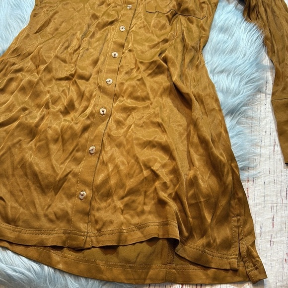 NWT Anthropologie Pilcro Long Sleeve Silky Mini Dress sz 2 - Picture 9 of 13